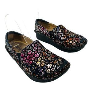 Alegria Women Debra Buttercup Shoes EU 36 Size 6 Floral Clog Nursing Slip On